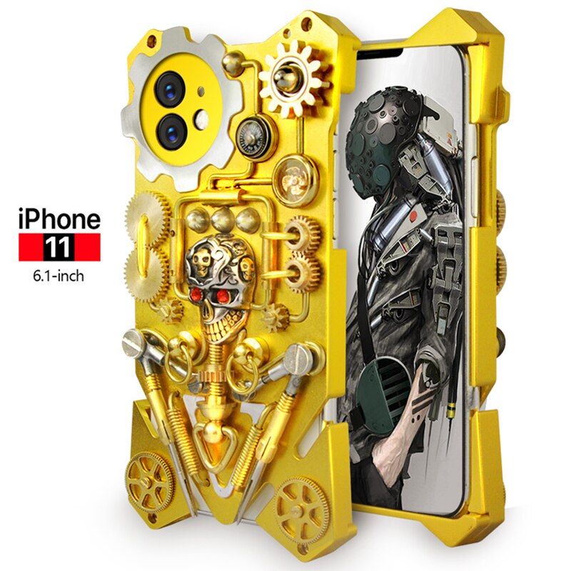 BowLift | Mechanic Skull Cyberpunk Style iPhone Case
