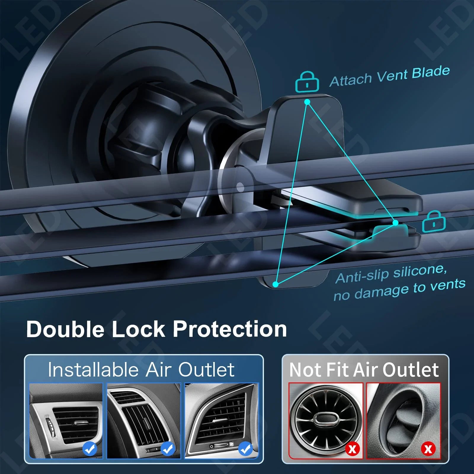 BowLift | Magsafe Car Air Vent Mount Phone Holder