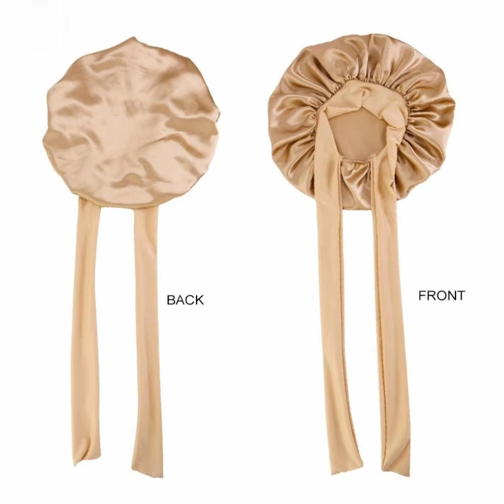 BowLift | Women’s Satin Sleep Bonnet Adjustable Silky Night Cap for Curly Hair