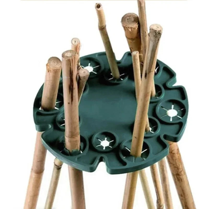 BowLift | Plant support ring for bamboo poles – Stable climbing aid for tomatoes and climbing plants
