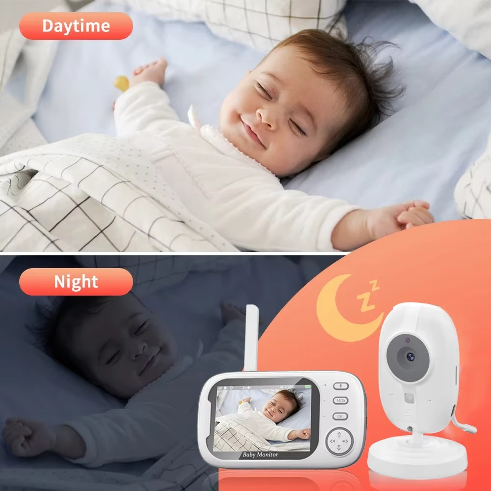 BowLift | Advanced 3.5" Wireless Baby Monitor with Night Vision, Temperature Sensor, and Two-Way Audio