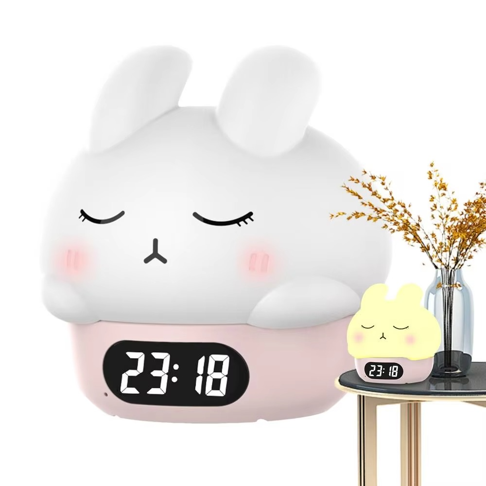 BowLift | Bunny Digital Alarm Clock with Sleep Trainer and Night Light