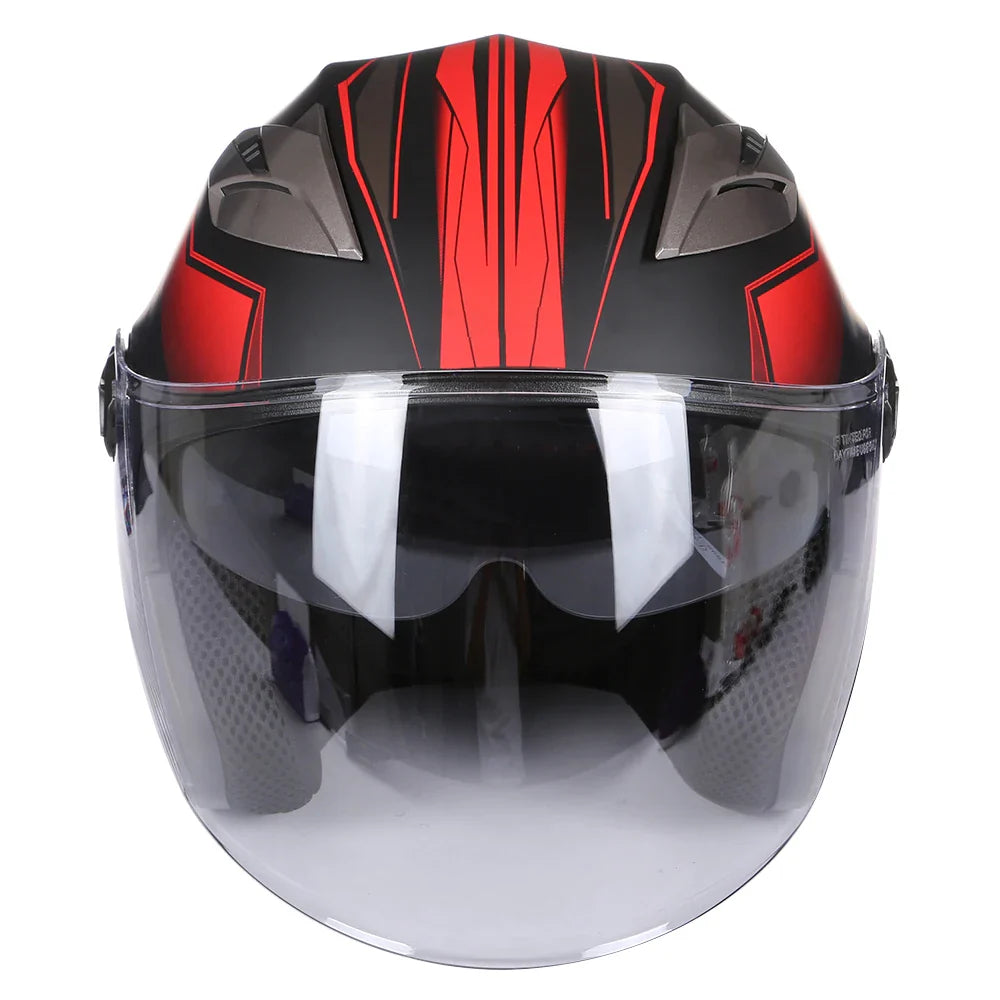 BowLift | Half Face Motorcycle Helmet with Double Lens & DOT Safety – RoadGuard