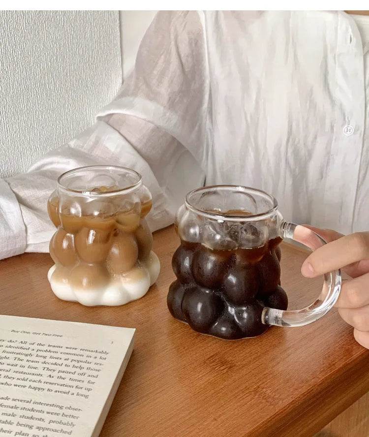 BowLift | Sleek Glass Irregular Bubble Mug