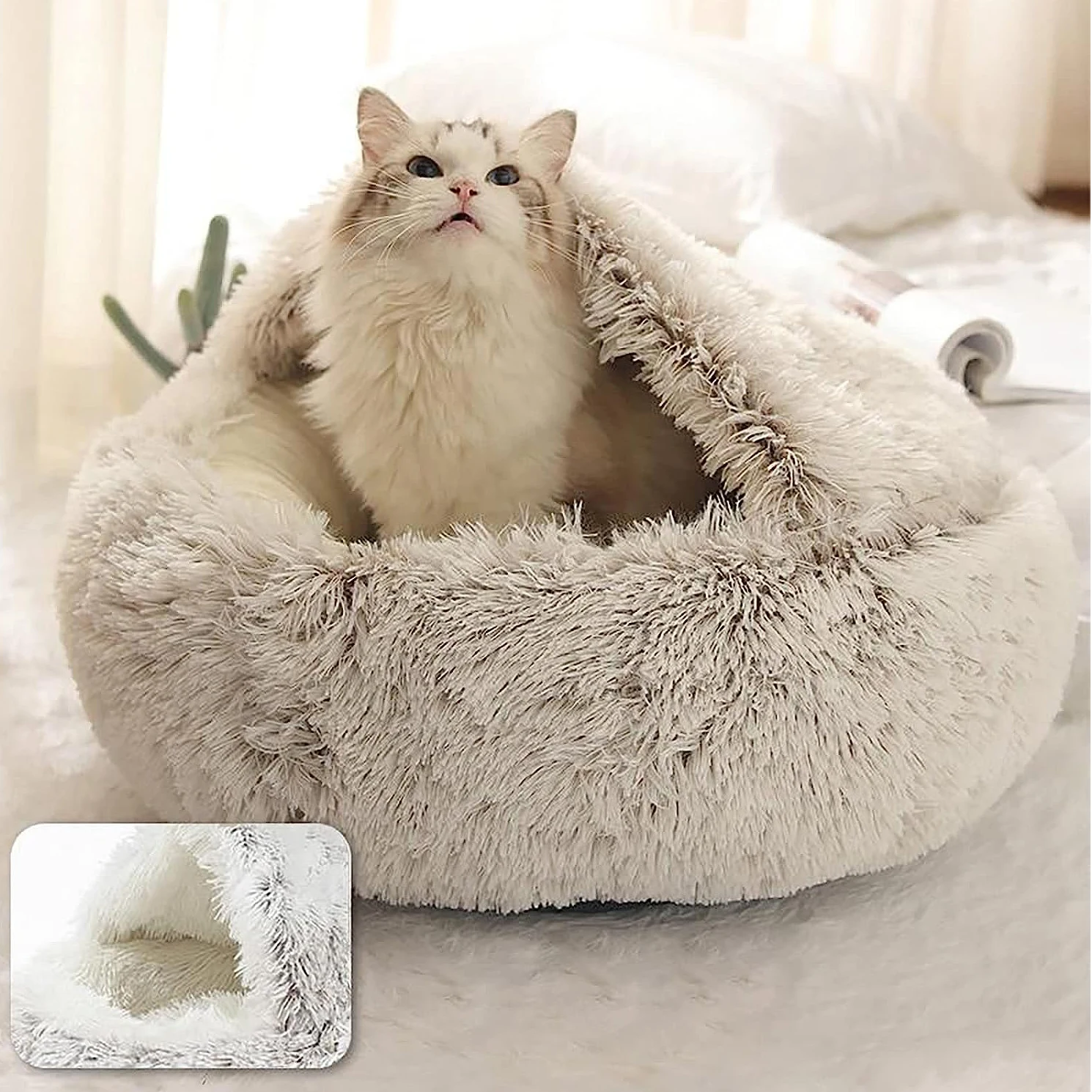 BowLift | Cozy Cave Pet Bed | Calming & Comfortable Dog Bed for Deep Relaxation