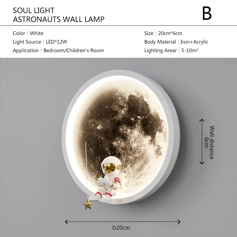 BowLift | Astronaut On The Moon Wall Light