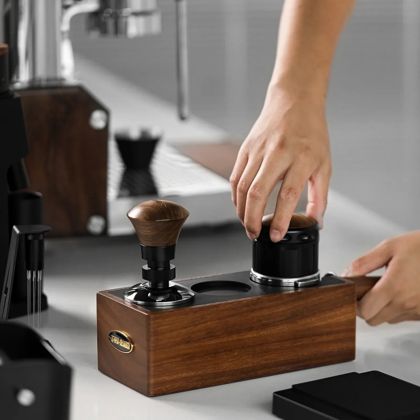 BowLift | Barista Favorite Vintage Storage Box Tamper Station