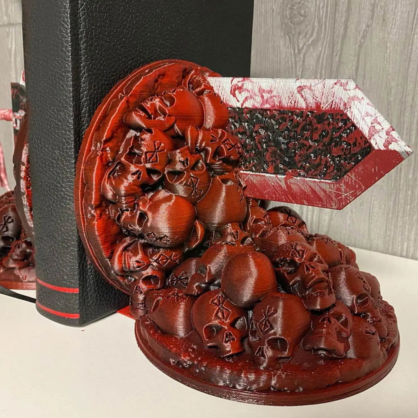 BowLift | Berserk Bookends Furious Bookends Dragon Hunter Resin Craft Study Art Decorative Ornament Home Desk Bookshelf T4z7