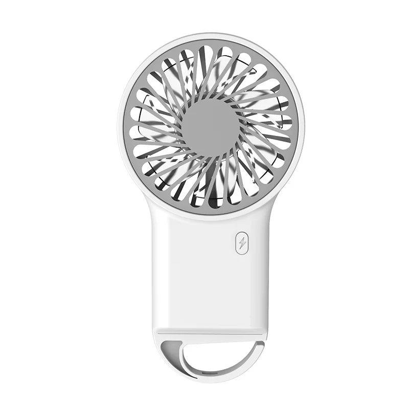 BowLift | Airivio Mini Fan | Foldable & USB-C | Quiet & Portable | With Carabiner & Battery