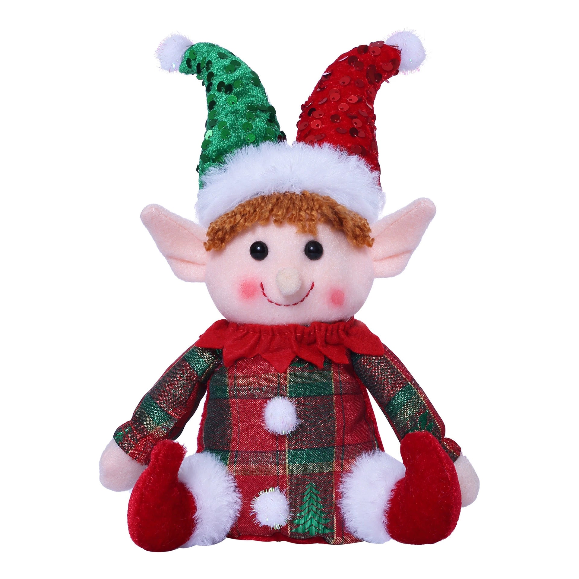 Cute Sequin Hat Christmas Elf Plush Toy