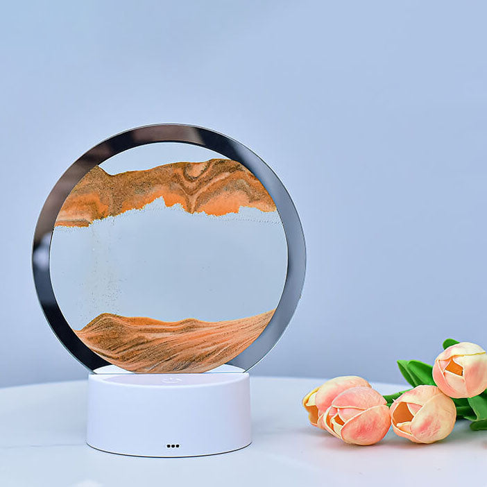 BowLift | Creative Round Hourglass Quicksand 3D LED Night Light Table Lamp