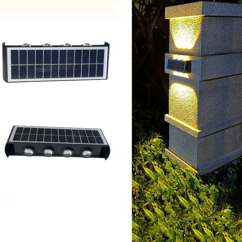 BowLift | Modern Simplicity Solar Waterproof Rectangular ABS PMMA LED Wall Light Lamp For Outdoor Patio