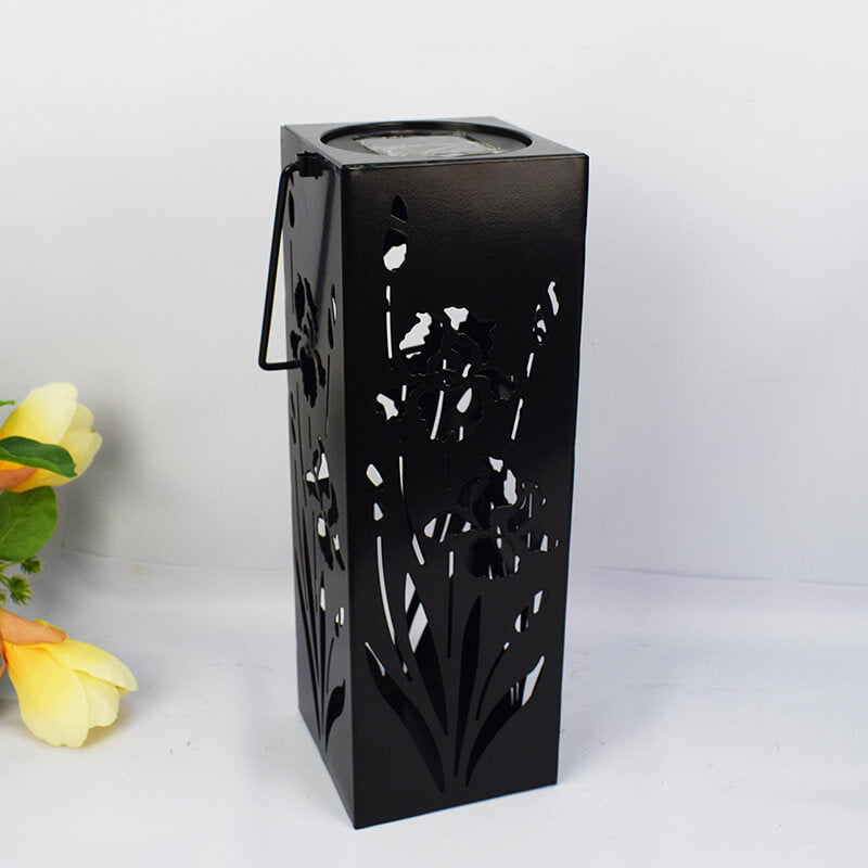 BowLift | Solar Butterfly Rose Pattern Hollow Column LED Outdoor Waterproof Decorative Lamp