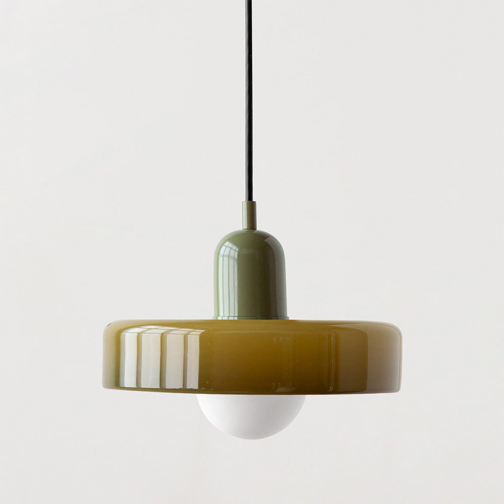 BowLift | Scandi Bauhaus Pendant Light – Stylish Orange Ceiling Lamp for Contemporary Spaces