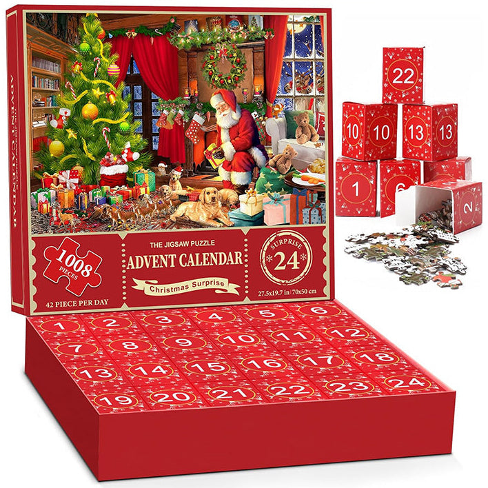 BowLift | 1000PCS Christmas Jigsaw Puzzles Advent Calendar - Christmas Gift
