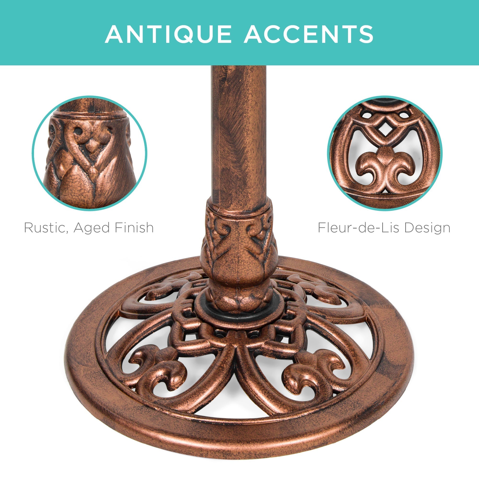 BowLift | Birdbath for the garden with Fleur-de-Lis decoration