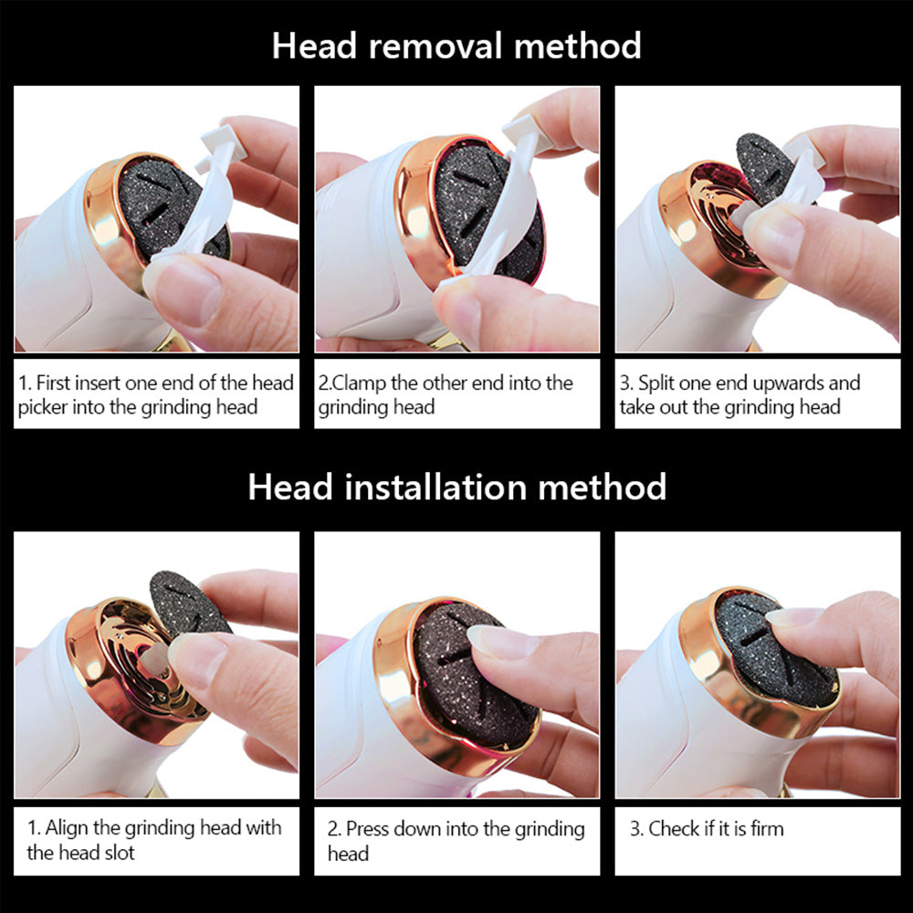 BowLift | Electric Callus Remover Foot Corns Dead Skin Treatment Rechargeable Scraper Plumice Peel for Soft Toes