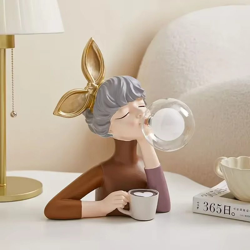 BowLift | Bubble Blowing Girl Lamp - Whimsical Charm for Any Interior Space