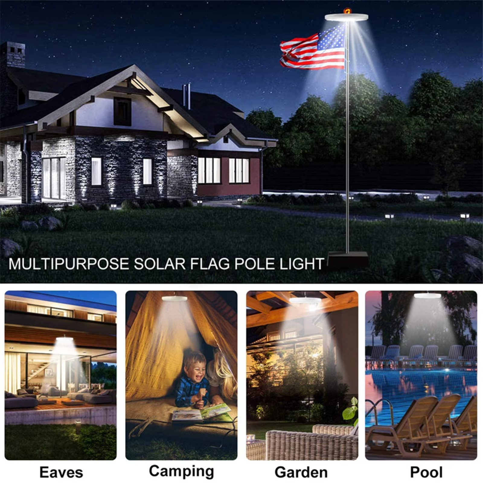 BowLift | Elite Solar-Powered LED Flagpole & Outdoor Light