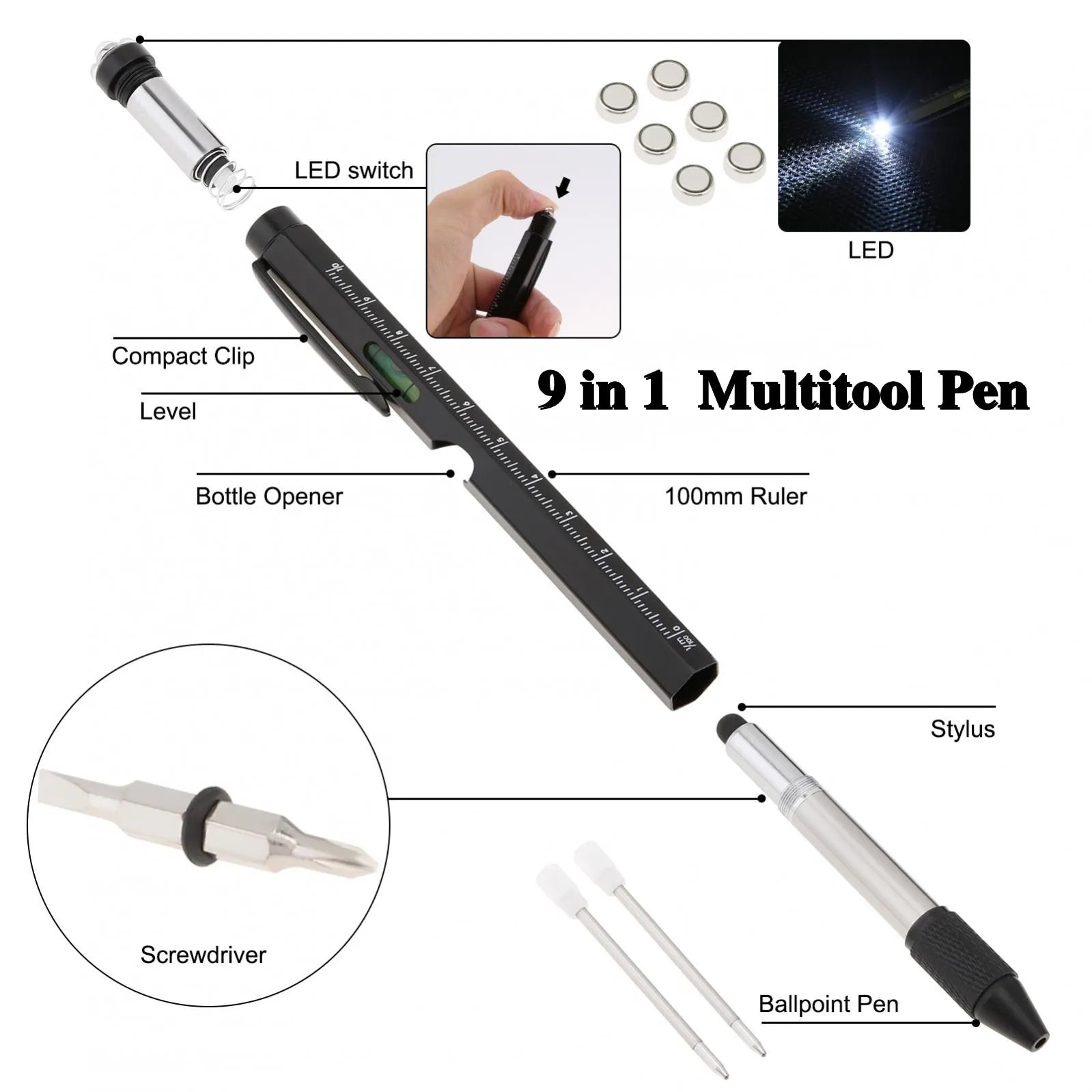 BowLift | 9in1 Multifunctional Task Master Pen
