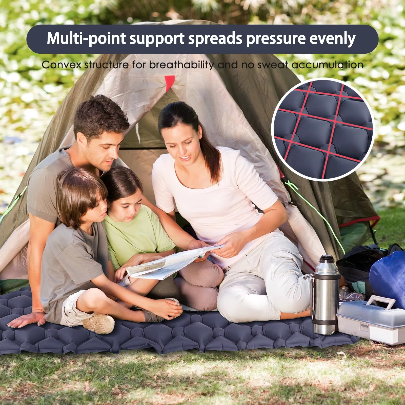 BowLift | Ultra-Comfort Inflatable Camping Mattress with Integrated Pillow and Pump