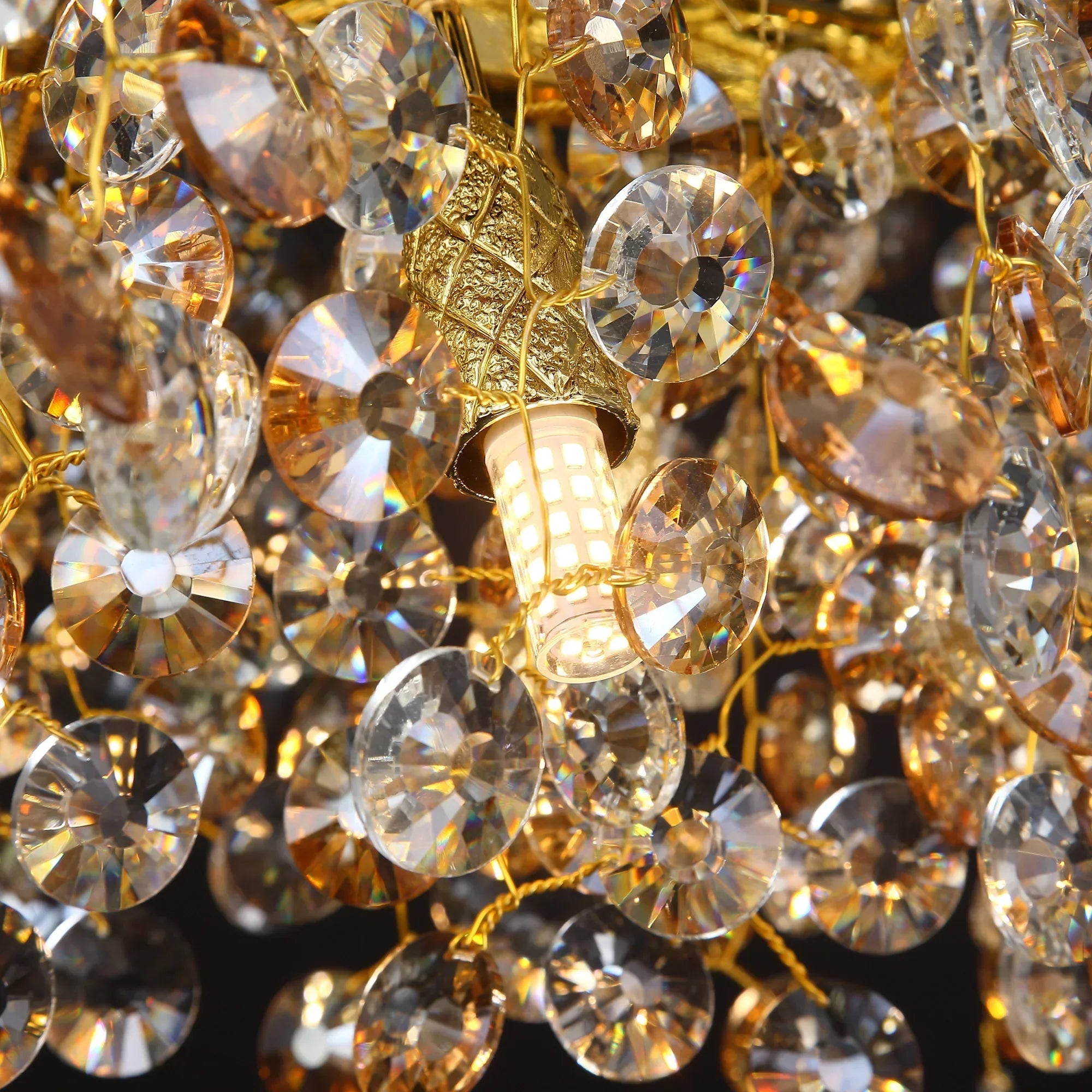 BowLift | Long Crystal Pendant Chandelier | Nordic LED Island Light with Remote Control (G9)