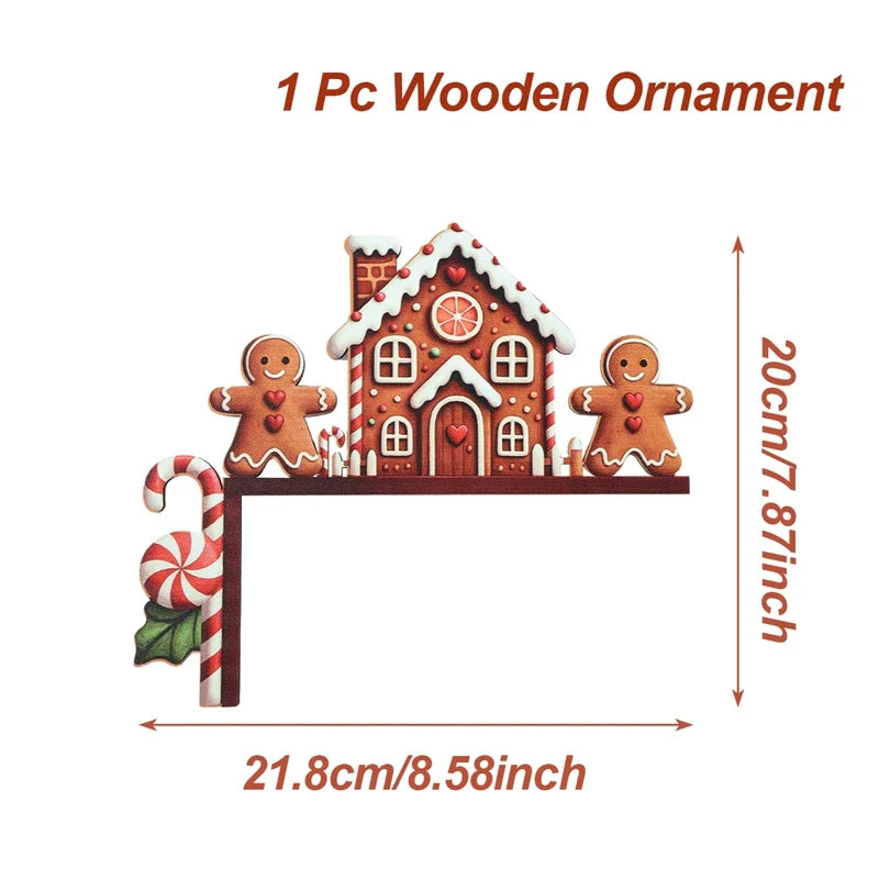 BowLift | Christmas Wooden Decoration FrostiHome | Santa Claus & Snowman | Wooden Door Sign & Corner Decoration | Christmas & New Year 2026