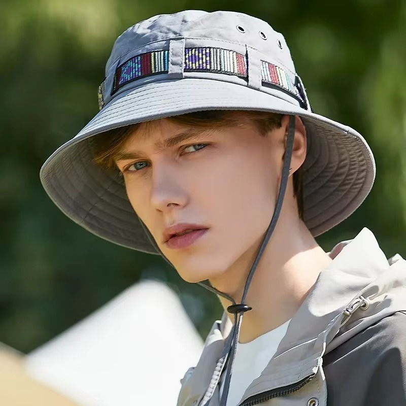 BowLift | Striped Boho-Style Summer Sun Hat - Unisex Wide Brim Outdoor Cap