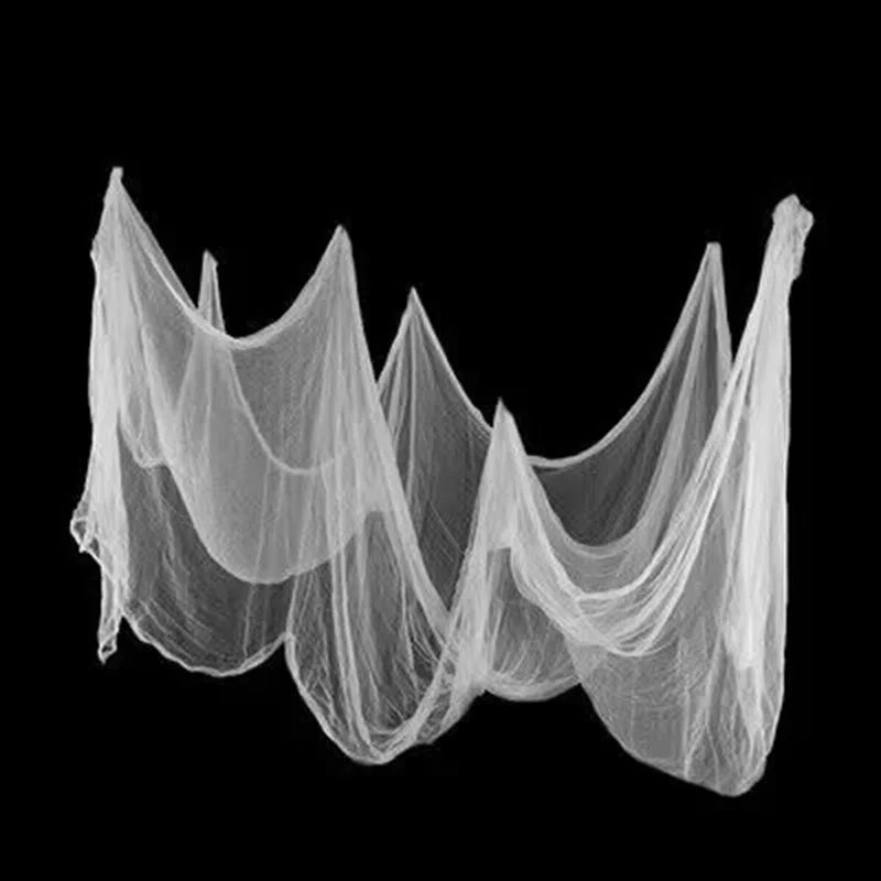 BowLift | Hanging decoration made of black gauze for Halloween — perfect for walls, fireplace, and doors