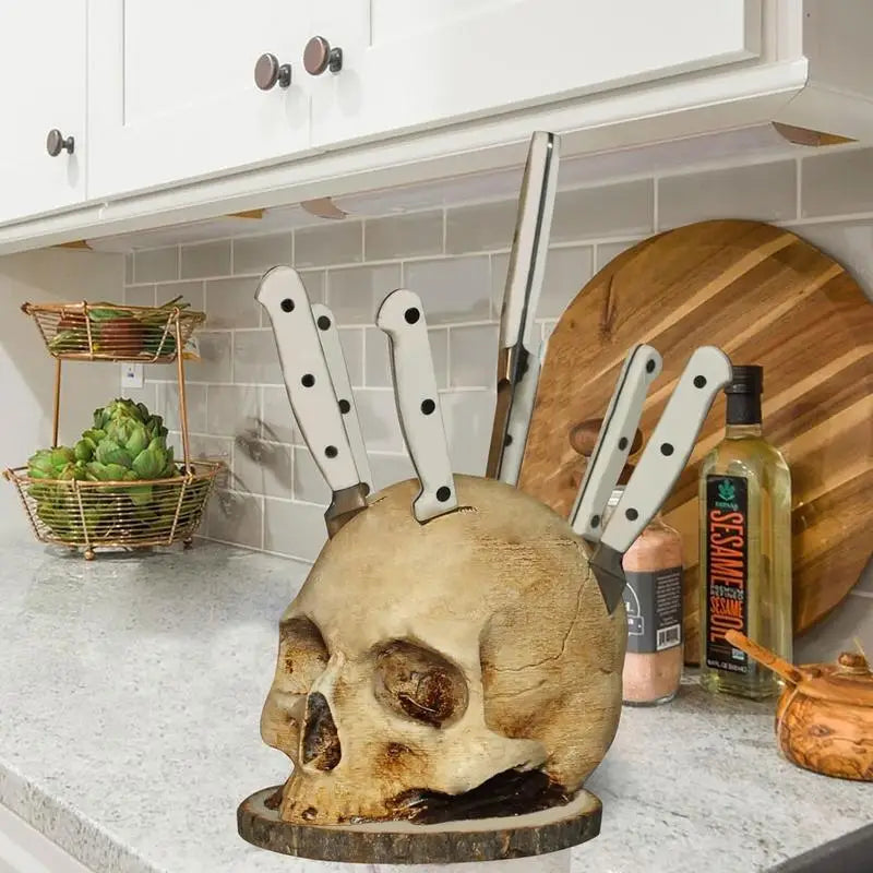 BowLift | Gothic Skull Knife Organizer Holder
