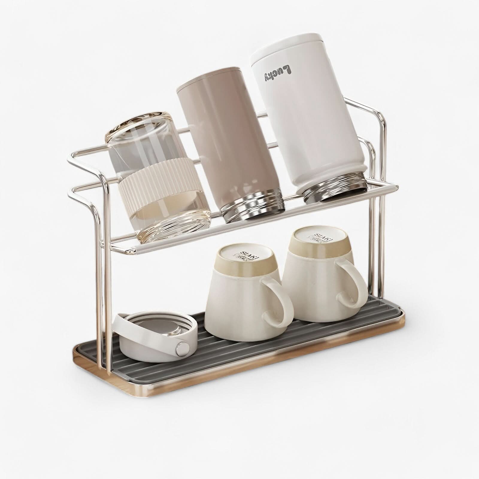 BowLift | Double Layer Stainless Steel Cup Rack for Kitchen