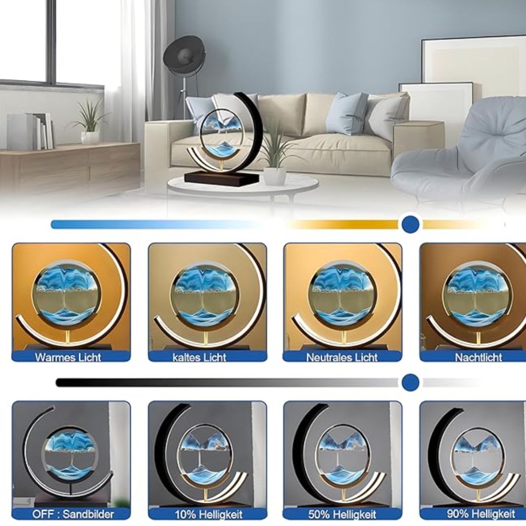 BowLift | Deep Sea Sandscapes: Illuminated Sand Art for Serene Home Decor