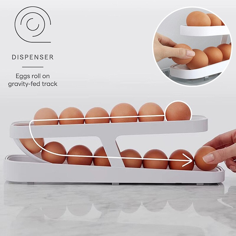BowLift | Automatic Egg Rolling Holder Organizer Rack