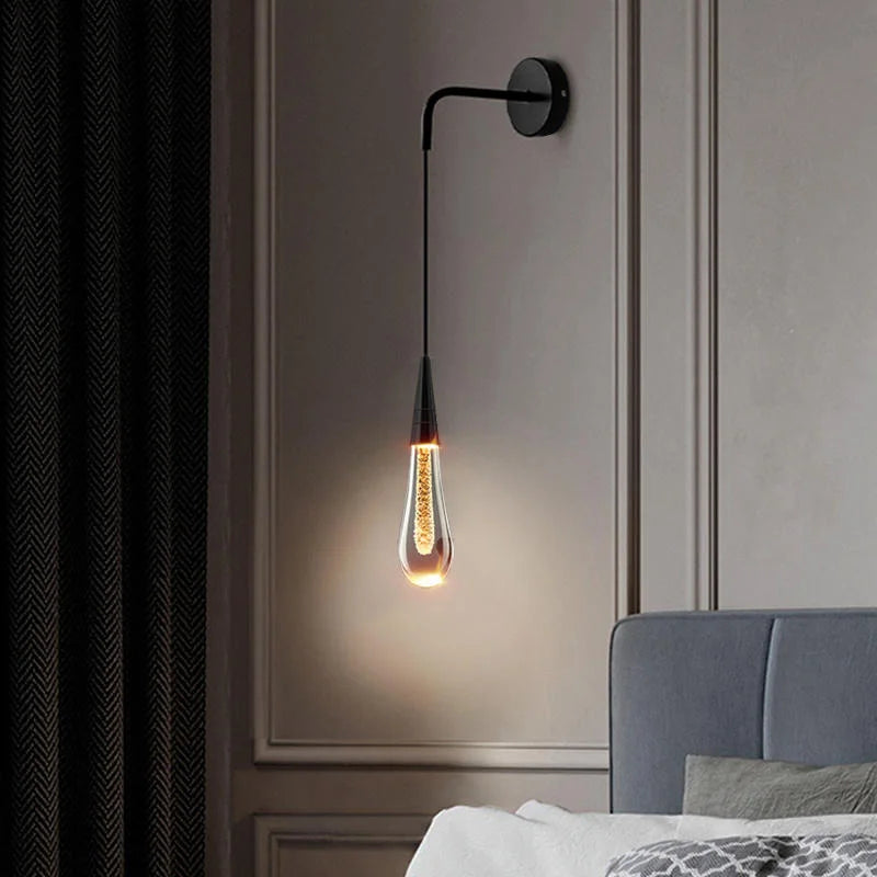 BowLift | Elegant Wall Lamp with Sparkling Crystal Drops