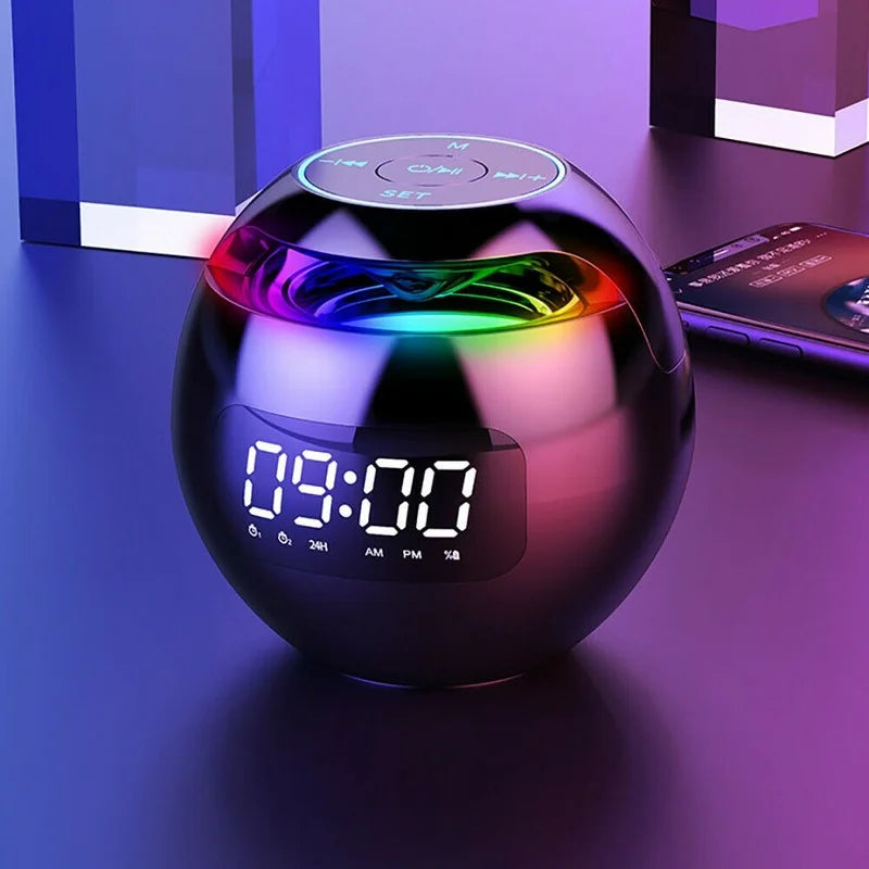 BowLift | Digital LED Alarm Clock with Bluetooth Speaker & Colorful Night Light β Motion Sensor, Rechargeable, 5W Sound