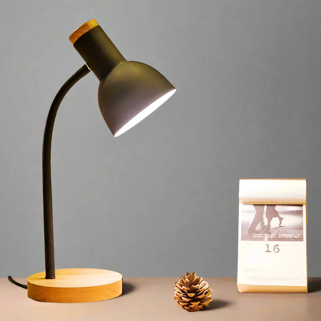 BowLift | Autumn and Winter Lighting | Nordic Creative Wood Art Iron LED Desk Lamp - Moxie