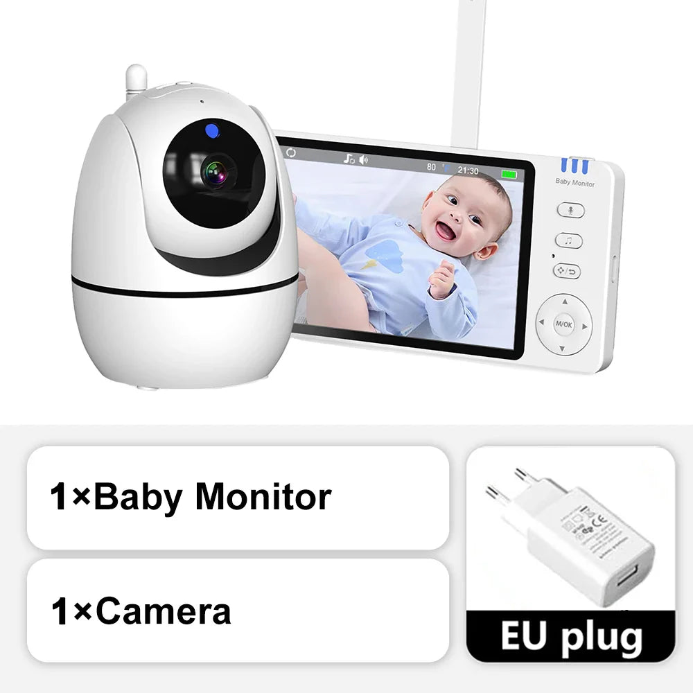 BowLift | 5-Inch HD Video Baby Monitor with Camera, PTZ Zoom and Night Vision