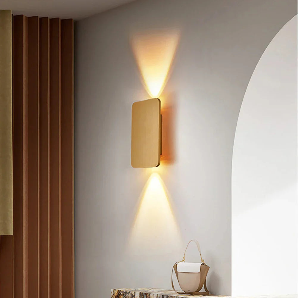 BowLift | Aria Modern Square Wall Lamp – Up and Down Lighting for Bedroom and Living Room