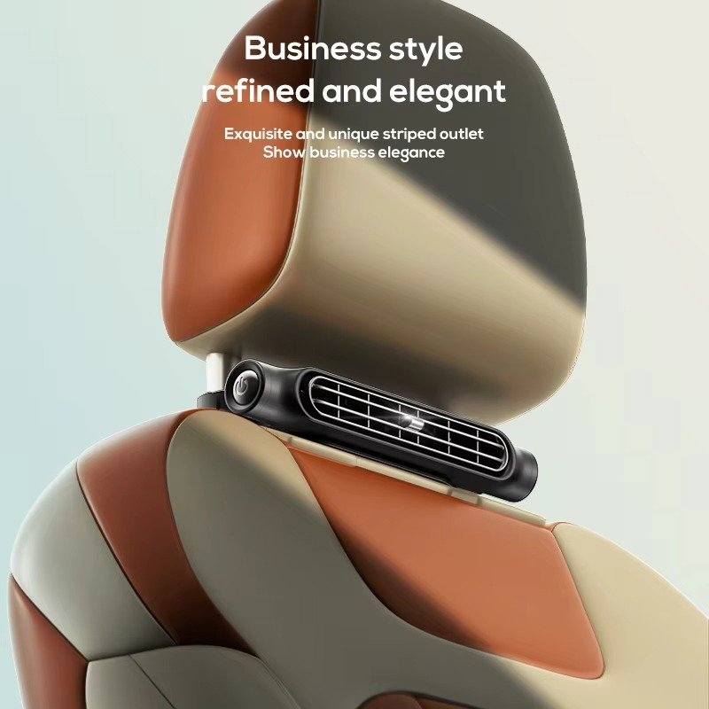 BowLift | Car Headrest Cooling Air Fan – 3-Speed Adjustable Rear Seat Air Circulator