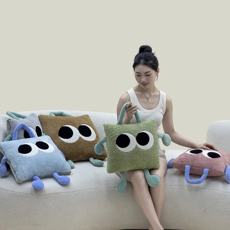 BowLift | Cute Monster Portable Soft Throw Pillow Blanket
