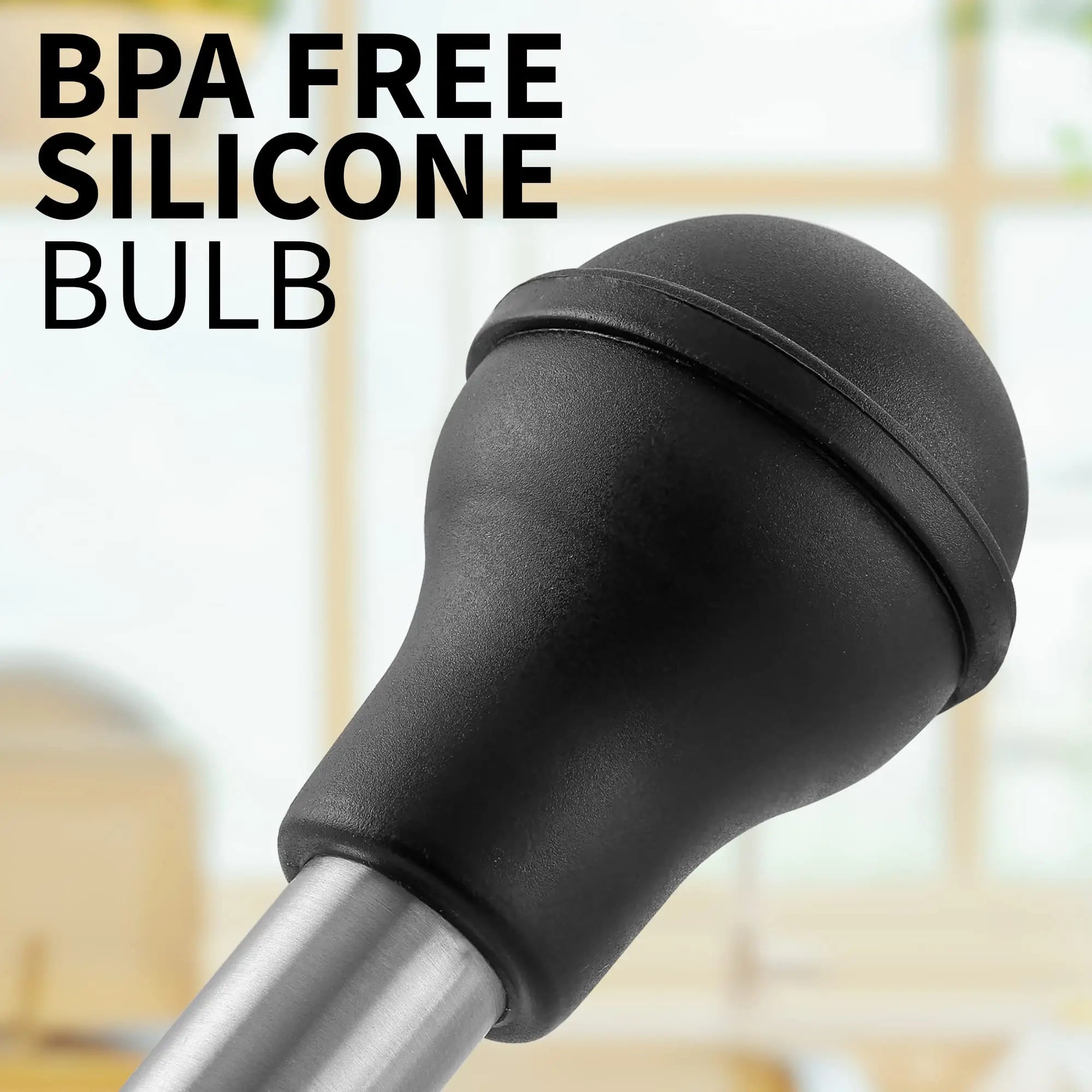 BowLift | Flavora Marinade Injector | With 2 Needles & Cleaning Brush | For Liquid & Thick Marinades | Stainless Steel & Silicone