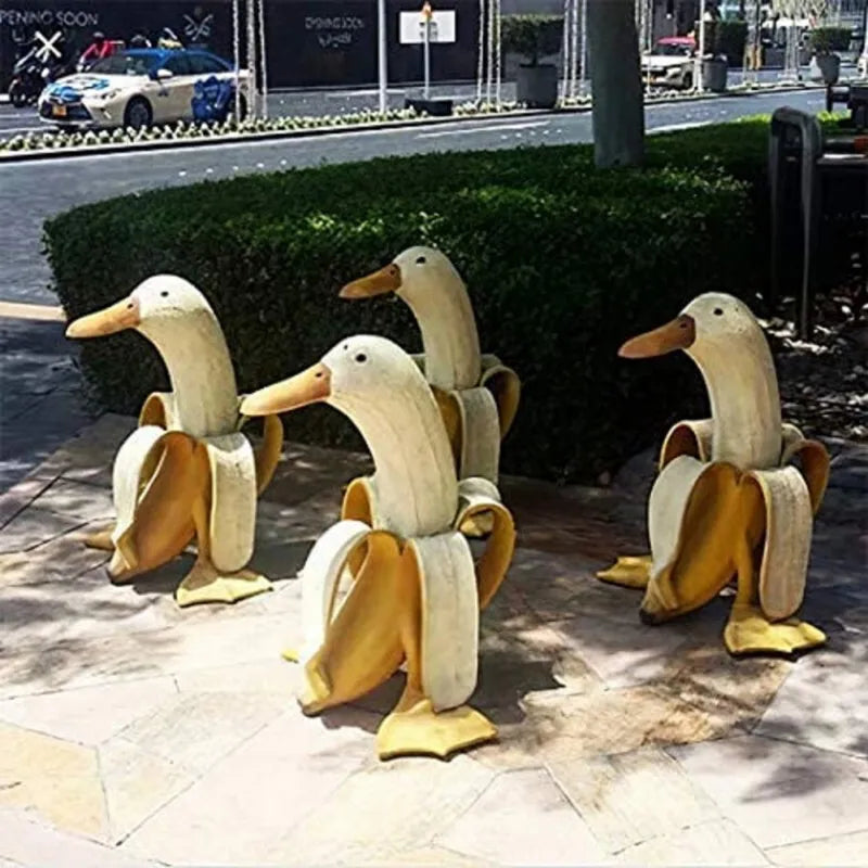 BowLift | Banana Duck Sculpture | Playful Garden Decoration!