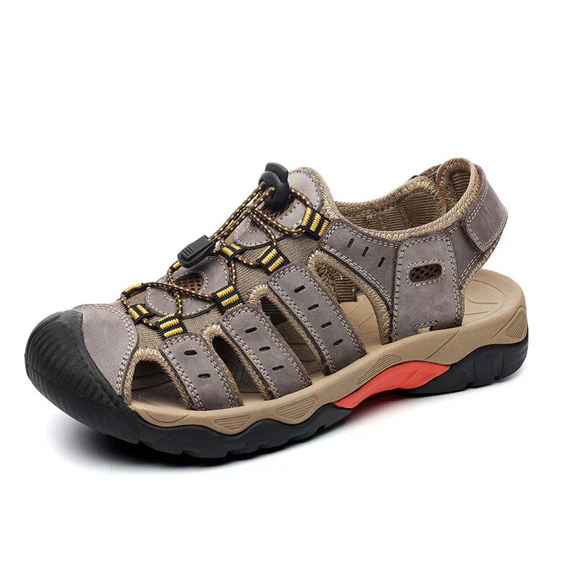 BowLift | Summer Men's Outdoor Sandals Beach Shoes Genuine Leather Trekking Hiking