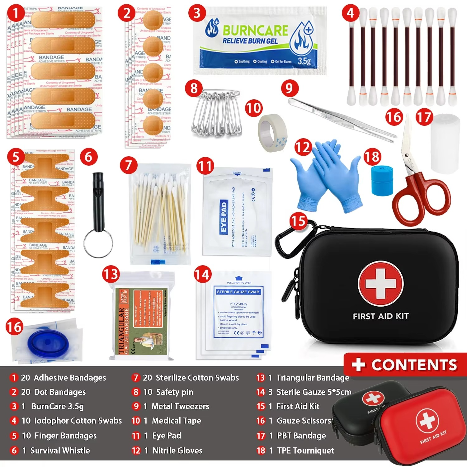 BowLift | Compact First Aid Kit – Portable Emergency Medical Bag for Home, Travel, Camping & Hiking
