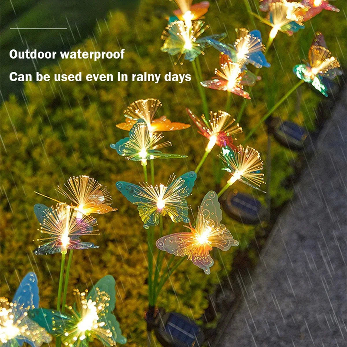 BowLift | SolaraGlow Butterfly Light | Solar Powered & Color Changing | Weatherproof | 72 cm Height