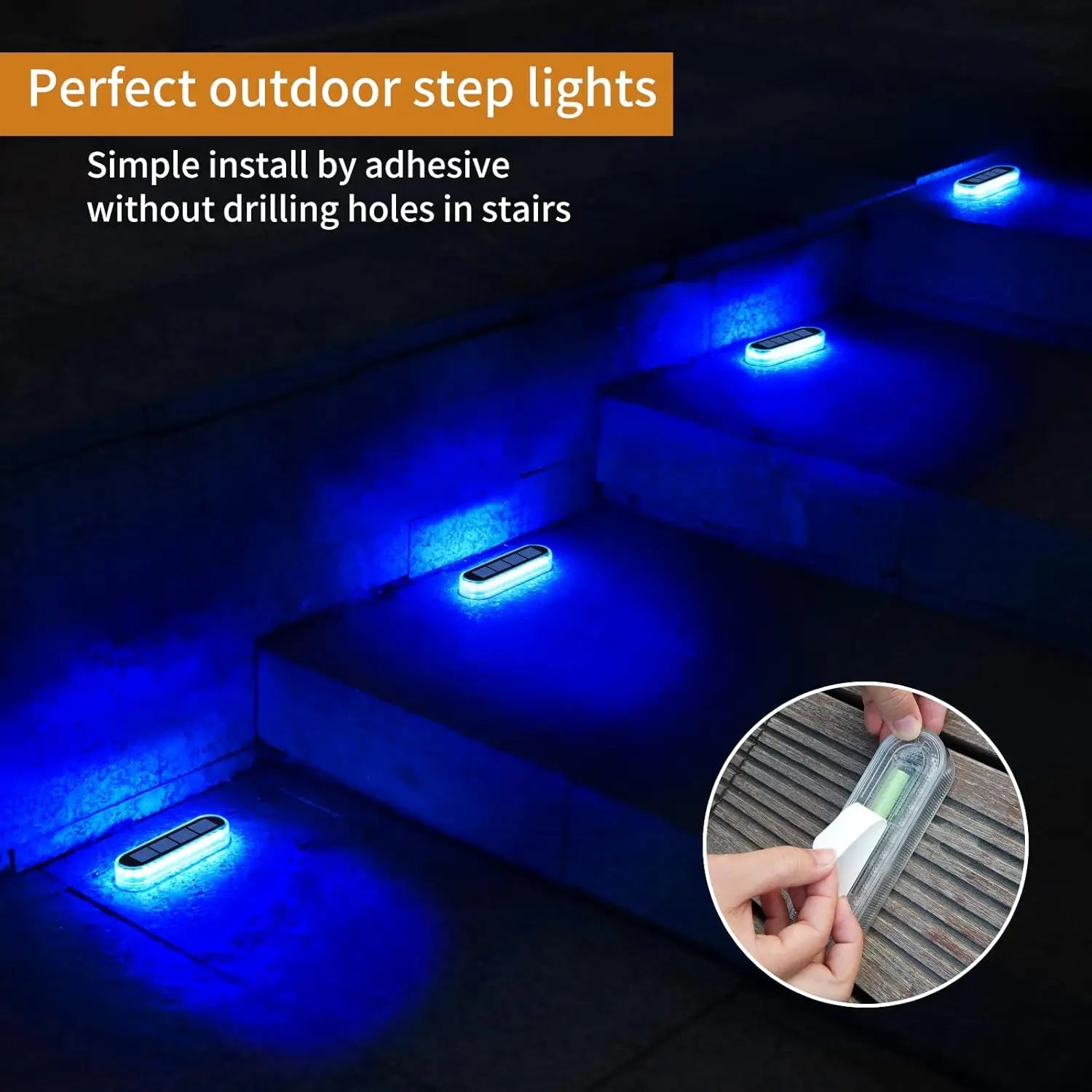 BowLift | Stellora Solar Light | 360° LED Step Lighting | IP68 | Warm/Cool White/Blue | 10h Runtime