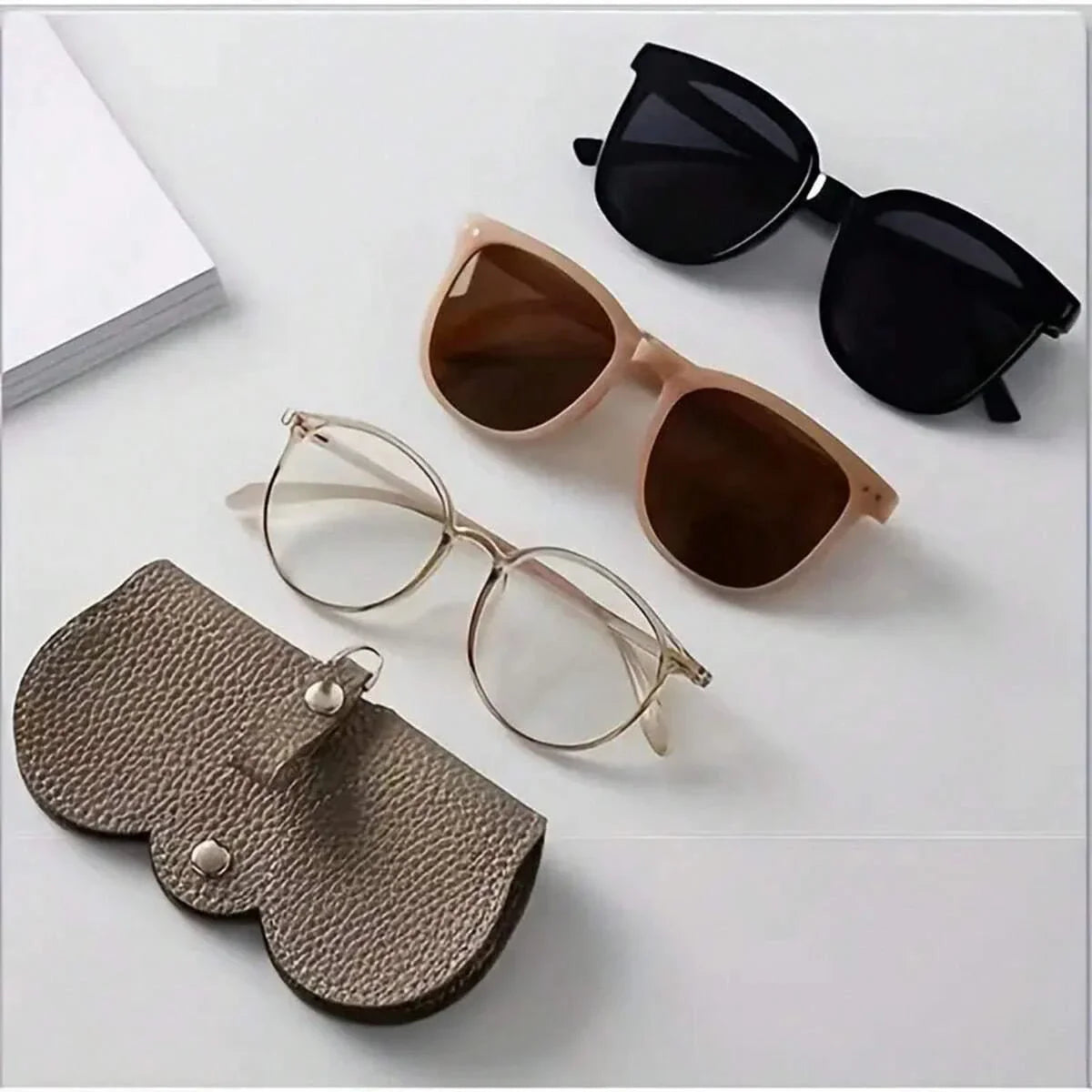 BowLift | Hanging PU Leather Sunglasses Pouch