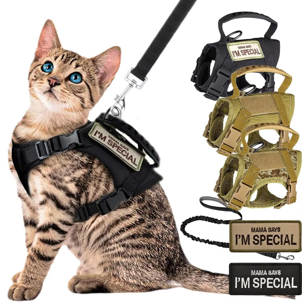 BowLift | Adjustable Tactical Pet Harness with Control Handle for Cats and Large Dogs