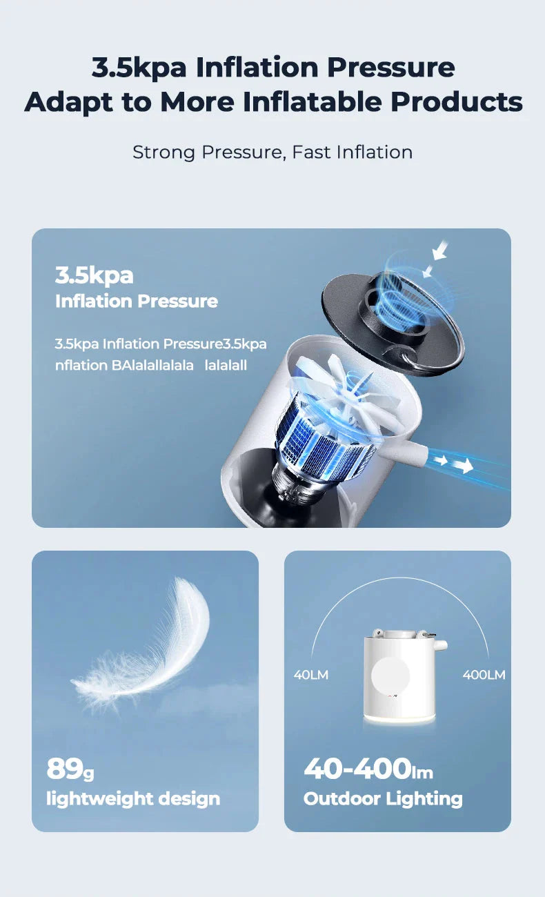 BowLift | Rechargeable Camping Mini Air Pump