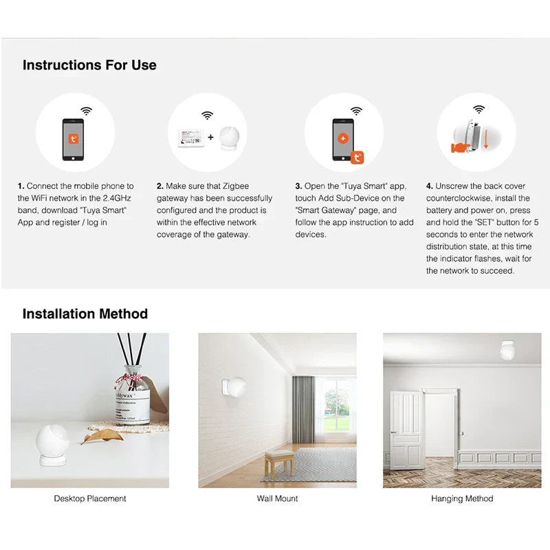 BowLift | PIR Motion Sensor (Zigbee 3.0)